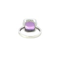 Amethyst with Diamond 14ct White Gold Ring