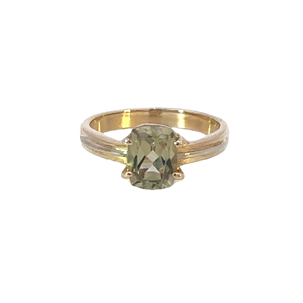 Dioptase Gemstone 14ct Yellow Gold Ring