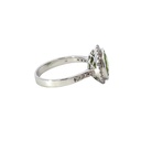 Peridot and Diamond 14ct White Gold Ring