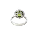 Peridot and Diamond 14ct White Gold Ring