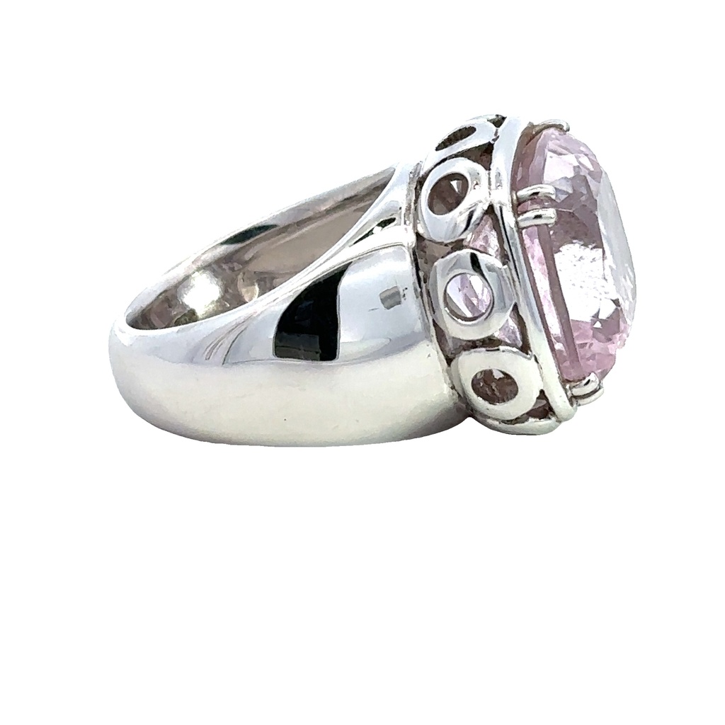 Kunzite 18ct White Gold Ring