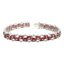Garnet and Diamond 14ct White Gold Bracelet