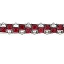 Garnet and Diamond 14ct White Gold Bracelet