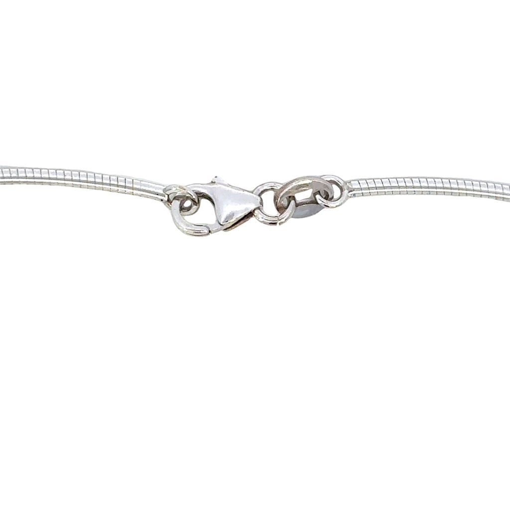 Omega Necklace | 40cm 18k White Gold
