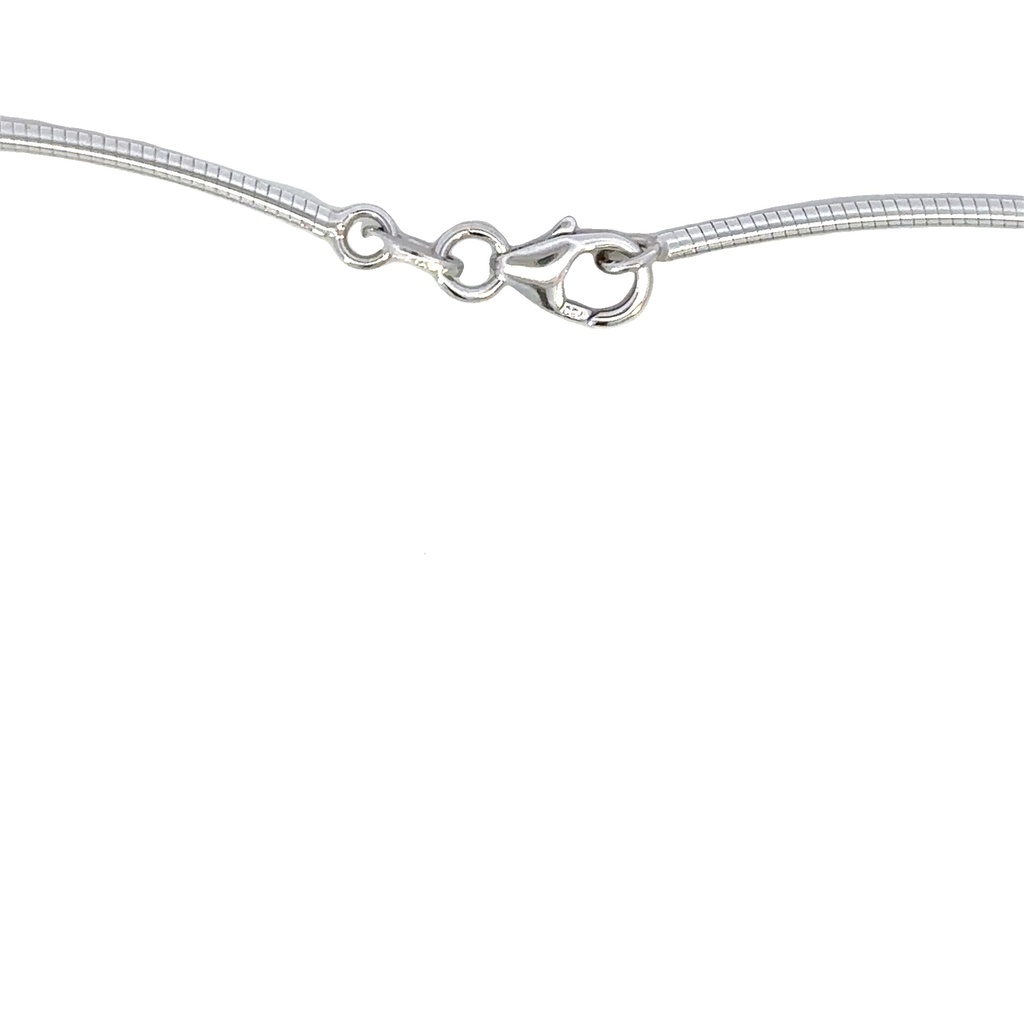 Omega Necklace | 45cm 18k White Gold