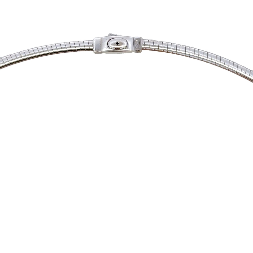 Omega Necklace | 45cm 18k White Gold