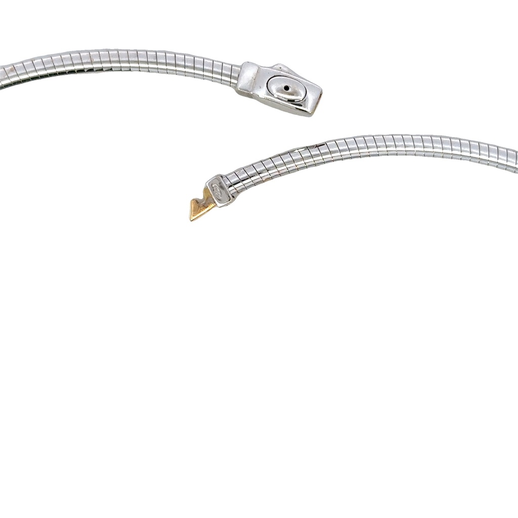Omega Necklace | 45cm 18k White Gold