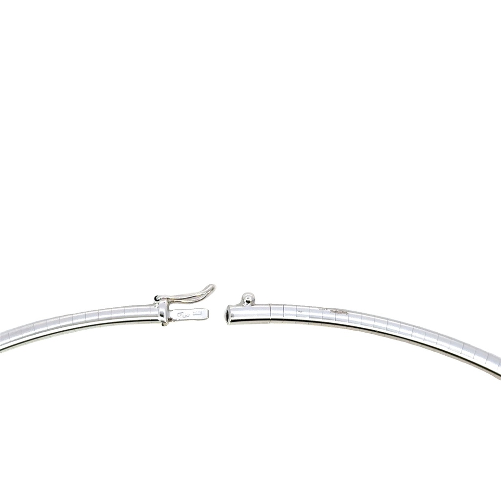 Omega Necklace | 48cm 18k White Gold