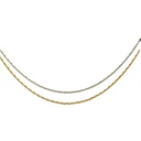 Chain Necklace | 40cm 14ct Two-Tone Gold