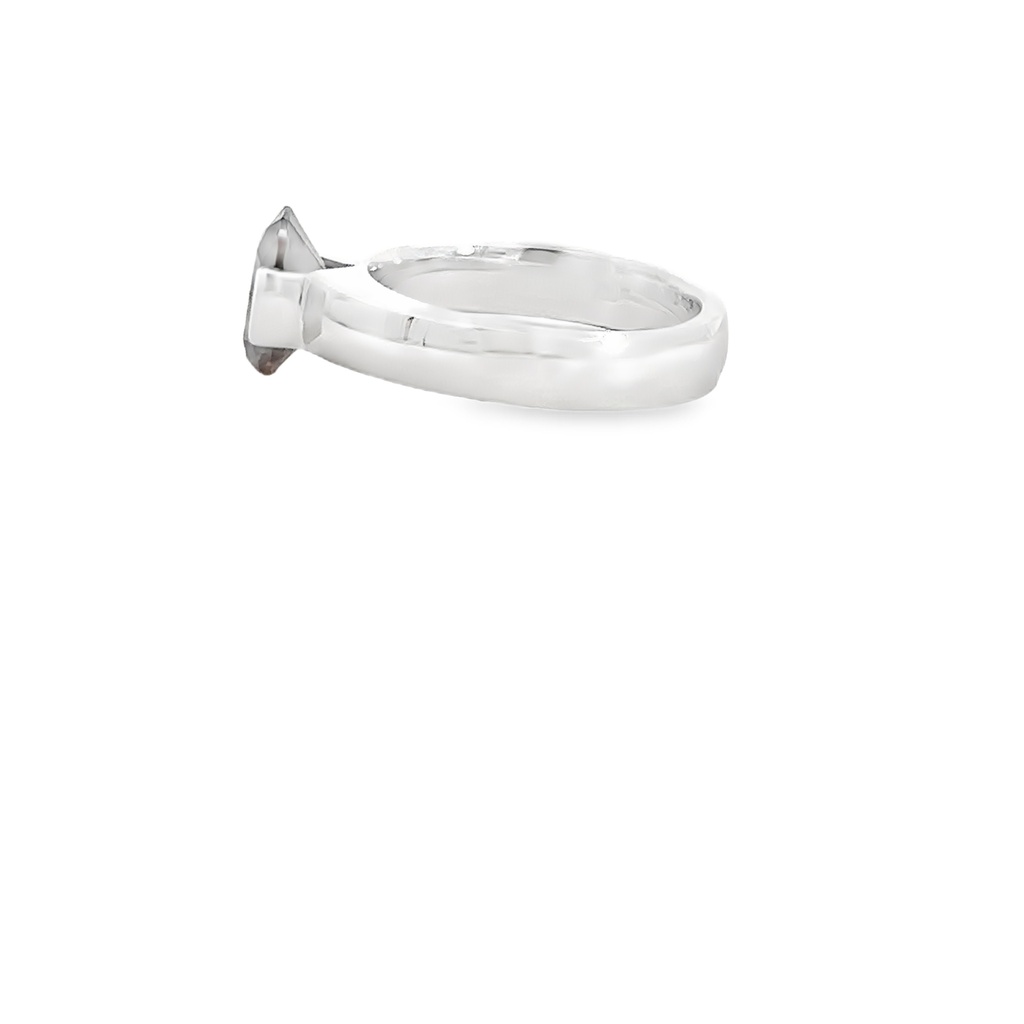 Champagne Diamond 18K White Gold Ring