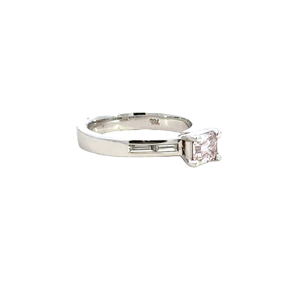Pink Diamond 18K White Gold Ring