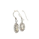 Sterling Silver Earrings With White Opals
