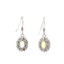 Sterling Silver Earrings With White Opals