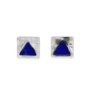 Triplet Opal Stud Earrings In Sterling Silver