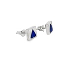 Triplet Opal Stud Earrings In Sterling Silver