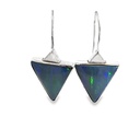 Sterling Silver Earrings With Opals