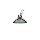 Triangular Opal Pendant Set In Sterling Silver