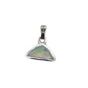 Triangular Opal Pendant Set In Sterling Silver