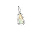 White Opal Pendant Set In Sterling Silver