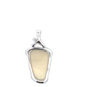 White Opal Pendant Set In Sterling Silver