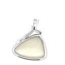 White Opal Pendant Set In Sterling Silver
