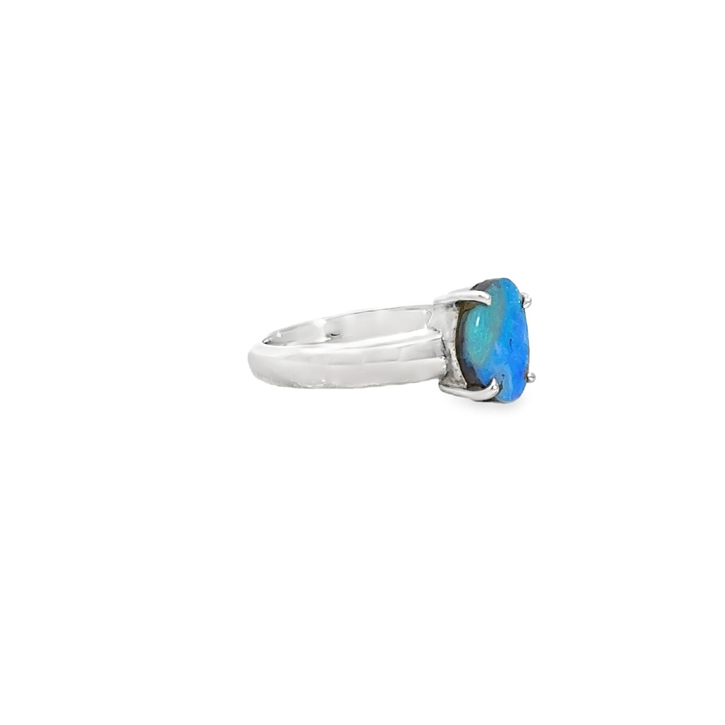 Boulder Opal Ring In Sterling Silver