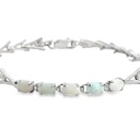 White Opal Bracelet in Sterling Silver