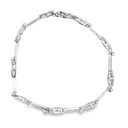 Doublet Opal And Diamond Bracelet in Sterling Silver