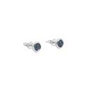 Triplet Opal Stud Earrings In Sterling Silver