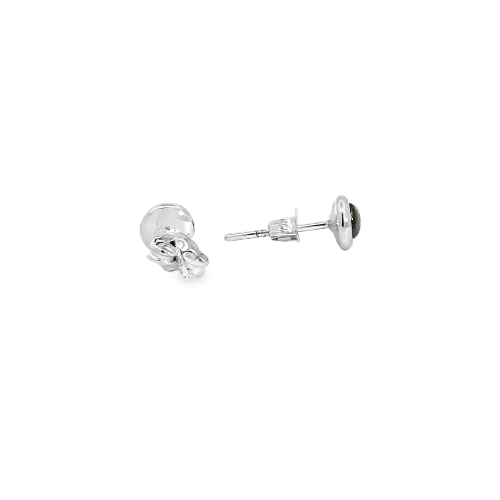 Triplet Opal Stud Earrings In Sterling Silver