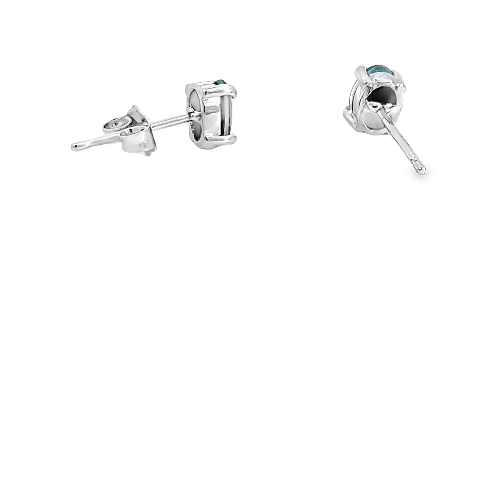 Triplet Opal Stud Earrings In Sterling Silver