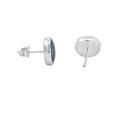 Triplet Opal Stud Earrings In Sterling Silver