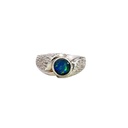Triplet Opal Ring In Sterling Silver