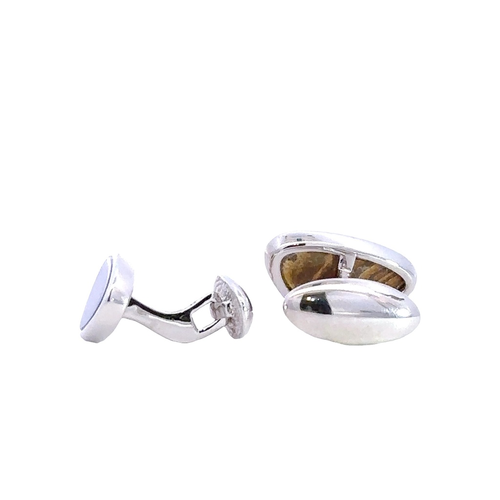 Cufflink Doublet Opal Sterling Silver