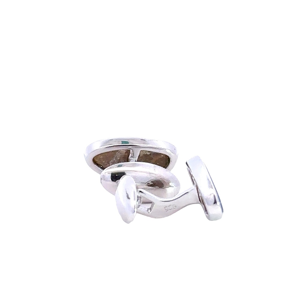 Cufflink Doublet Opal Sterling Silver
