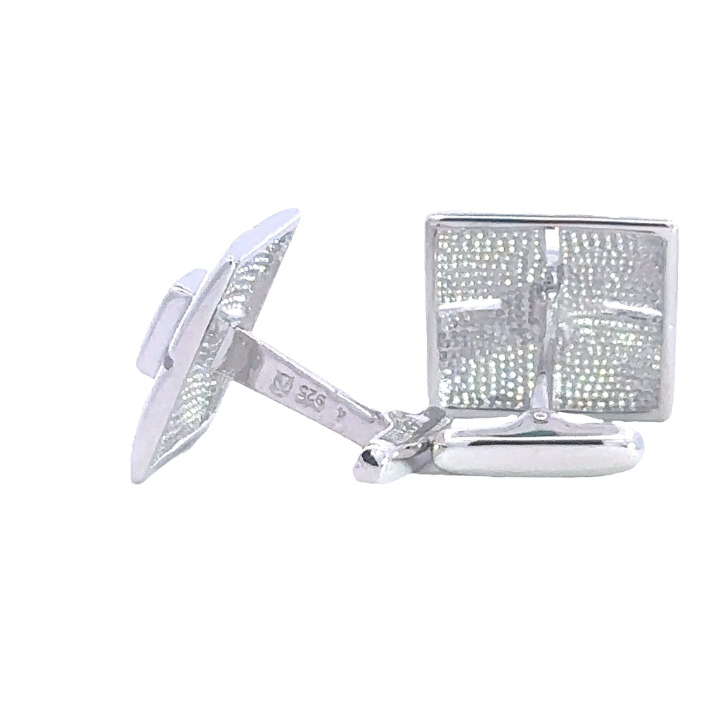 Cufflink Crystal Opal Sterling Silver