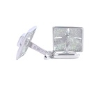 Cufflink Crystal Opal Sterling Silver