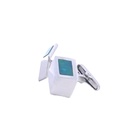 Cufflink Crystal Opal Sterling Silver