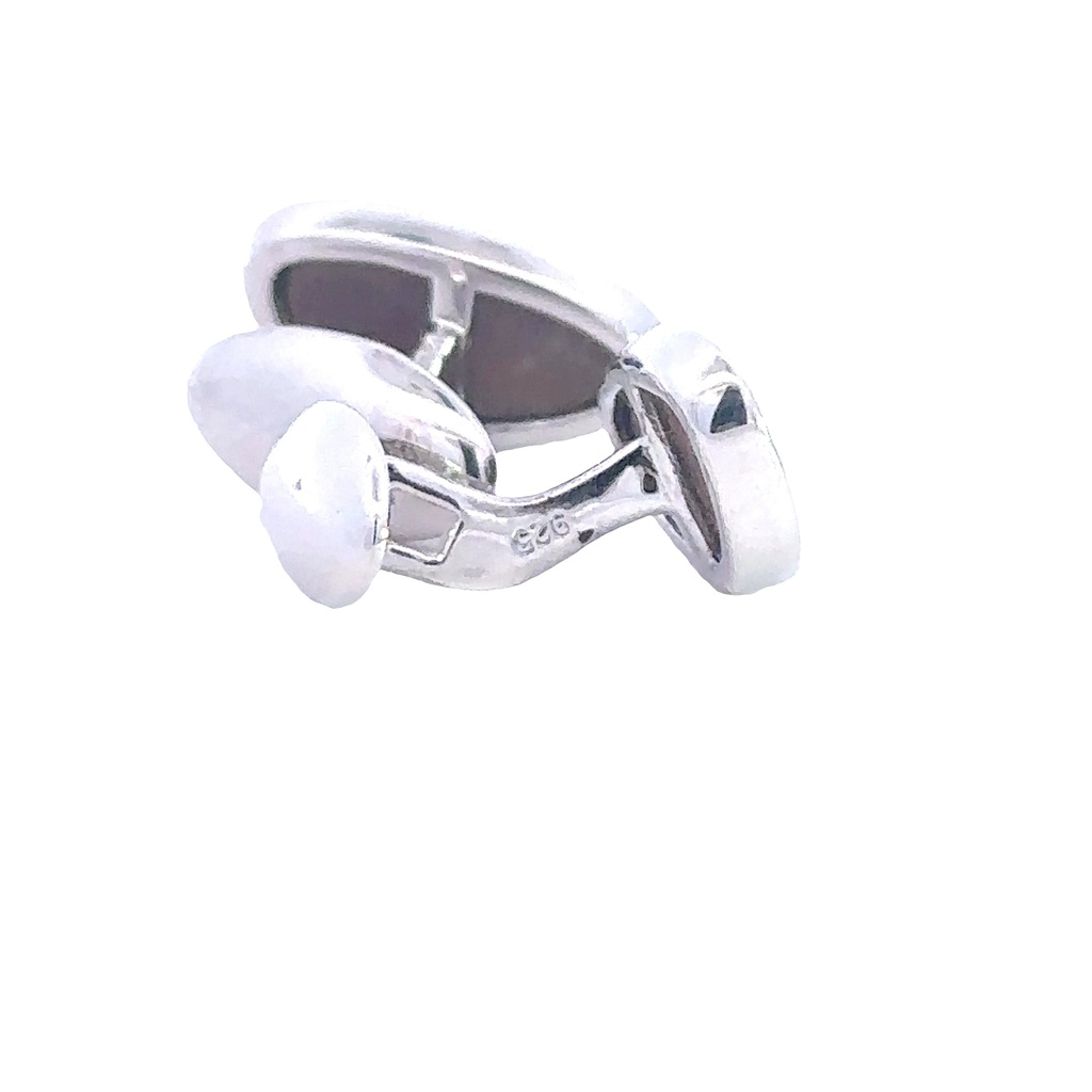 Cufflink Doublet Opal Sterling Silver