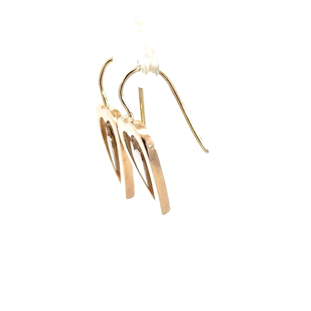 Heart Earrings | 9K Two-Tone Gold