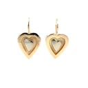 Heart Earrings | 9K Two-Tone Gold