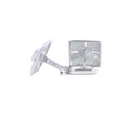 Cufflink Crystal Opal Sterling Silver
