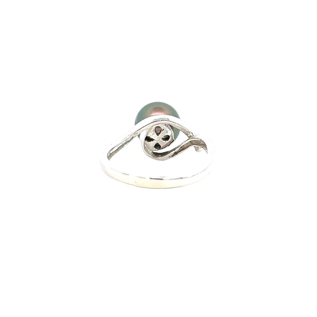 Tahitian Pearl Sterling Silver Ring