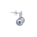 Tahitian Pearl Studs In Sterling Silver