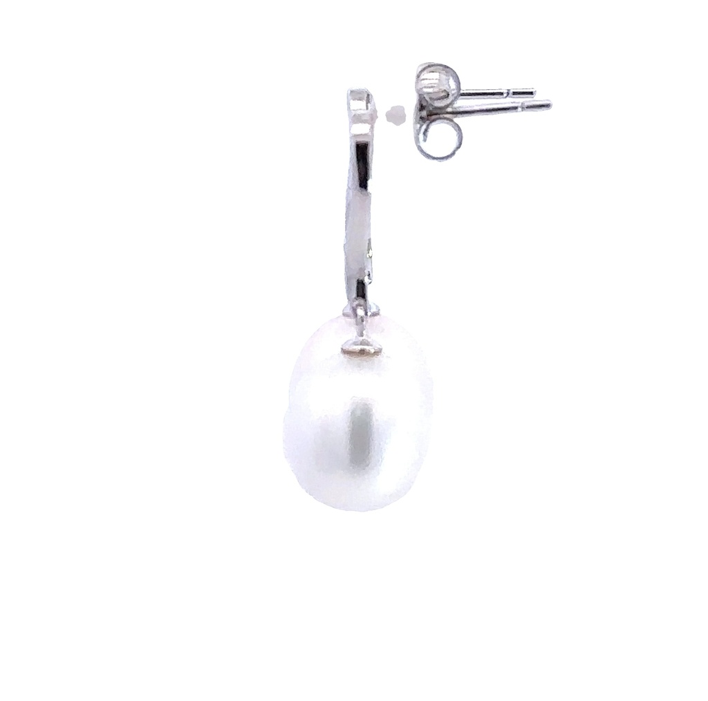 Freshwater Pearl Drop Earrings Sterling Silver