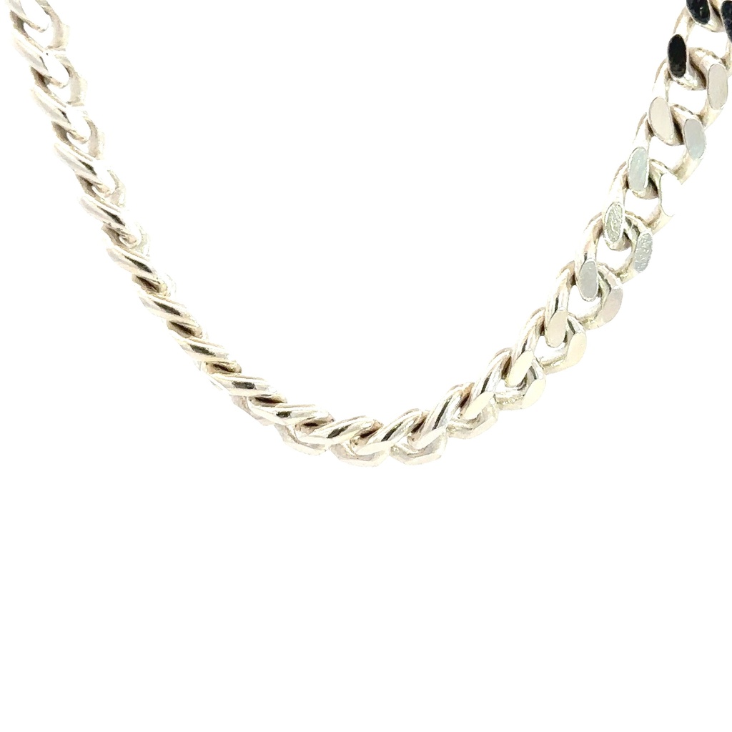 Flattened curb link chain Sterling silver (copy)
