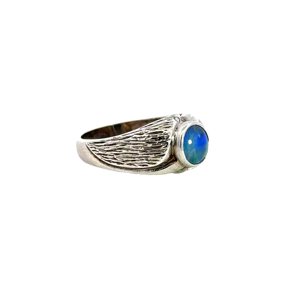 Triplet Opal Ring In Sterling Silver