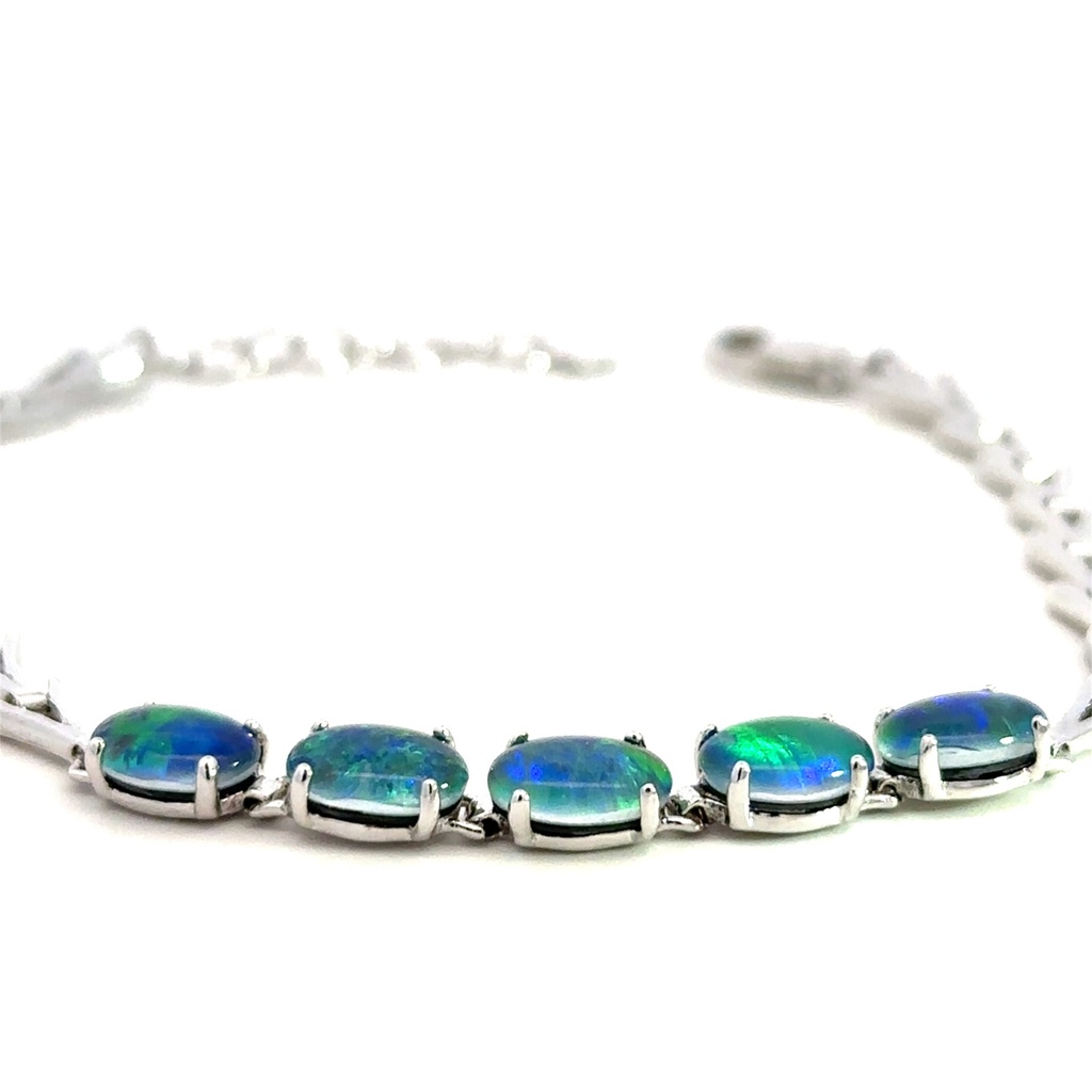 Triplet Opal Bracelet in Sterling Silver