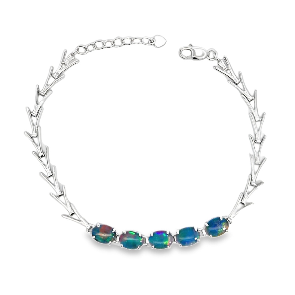 Triplet Opal Bracelet in Sterling Silver