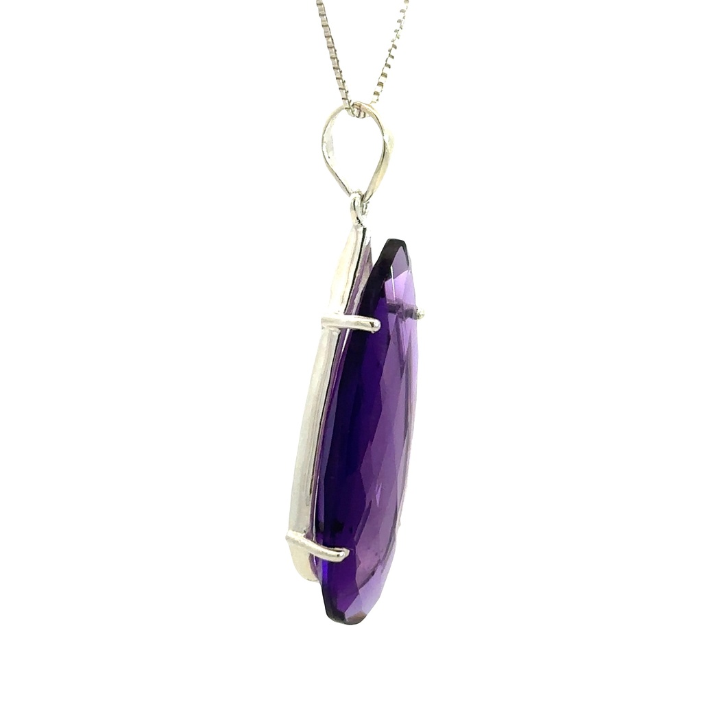 Amethyst Pendant In Sterling Silver